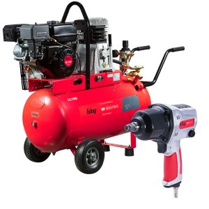 Бензиновый ременной одноступенчатый компрессор FUBAG BP 3600/100 + Пневмогайковерт ударный FUBAG IW900 1/2 дюйма