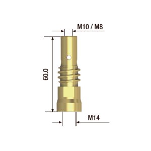 FUBAG Адаптер контактного наконечника сварочного аппарата  M10х60 мм (2 шт.) в Иркутске фото