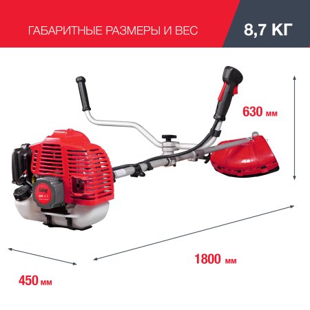 FUBAG Бензиновый триммер FPT 43R + Триммерная леска сечение витой квадрат L 130 м * 2.4 мм  в ПОДАРОК в Иркутске фото