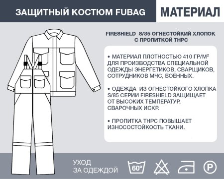 Защитный костюм Fubag размер 48-50 рост 5 в Иркутске фото